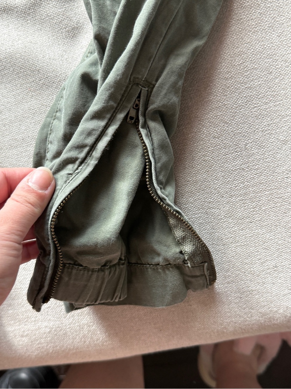 LOFT Olive Green Cargo Pants - Picture 5 of 6